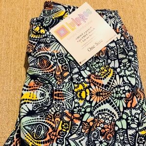 LulaRoe OS leggings NWT Mint/Coral/Blue/Black